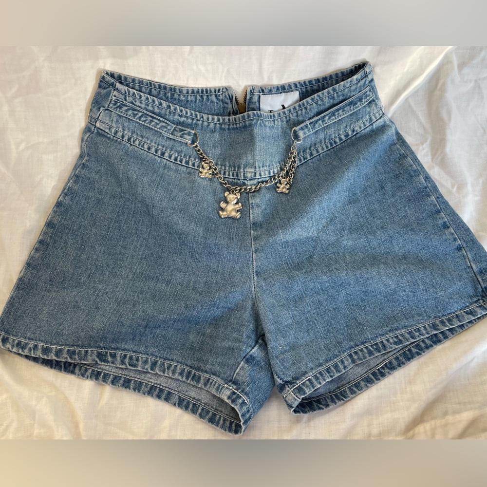 LA Blues Jeans shorts with attached teddy bear belt